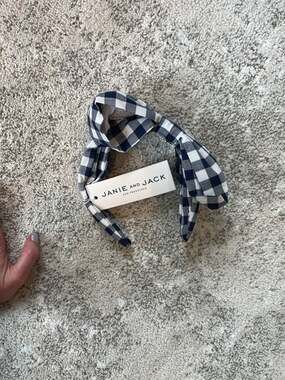 NWT Janie and Jack Navy and White Checkered